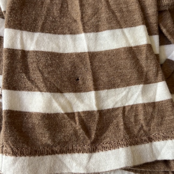 Columbia pullover hooded 3/4 sleeve strip top with drawstring waist Y2K sz Small - Picture 12 of 12